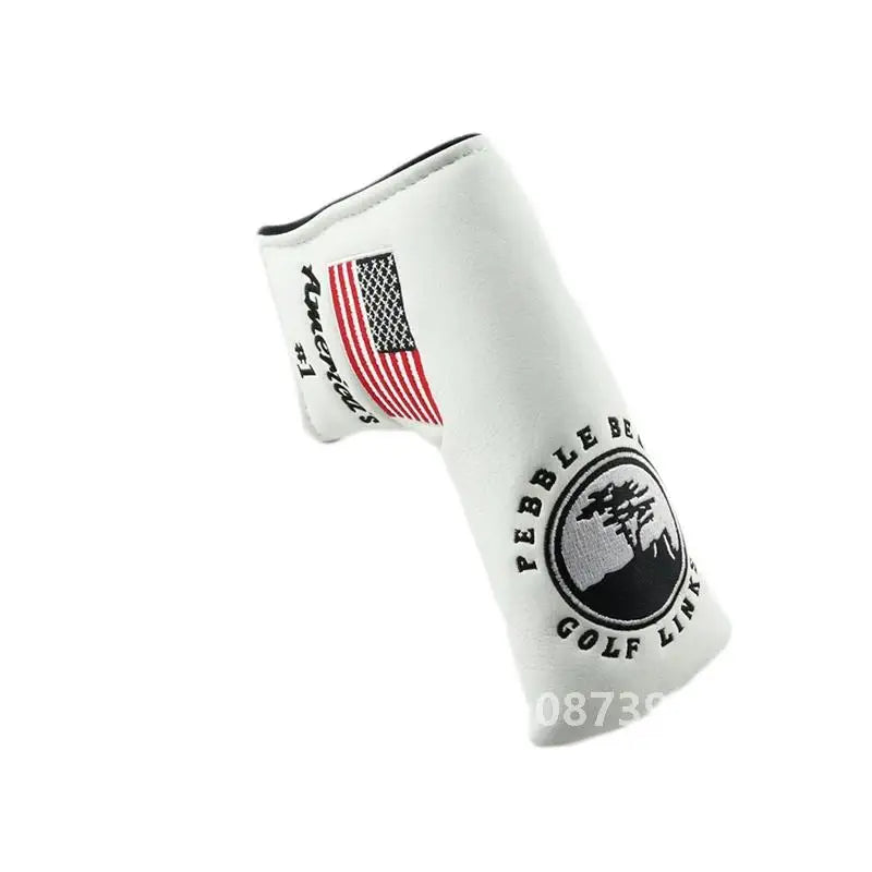 PU Leather Golf Putter Head Cover - Durable Protector for Blade &amp; Mallet Putters, Easy Slip-On Design, Black/White/Red/Blue Options