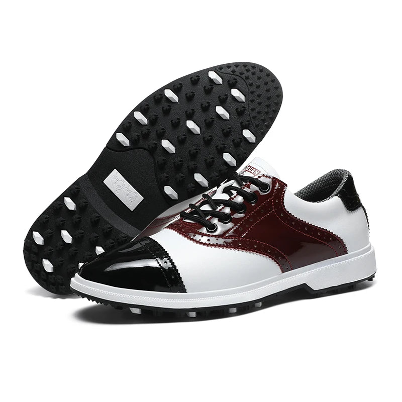 Classic Men’s Waterproof Golf Shoes – Breathable Leather Design