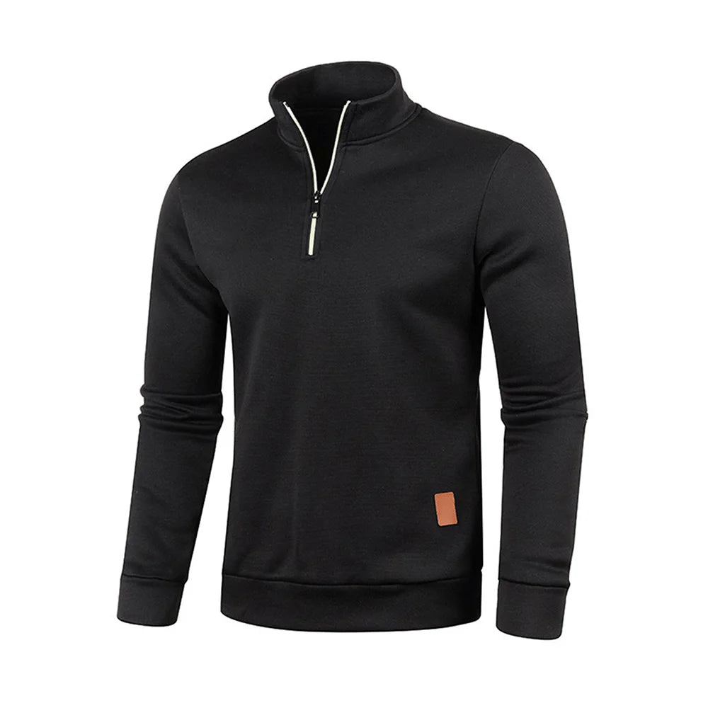 Men's Autumn Sweatshirts - Half Zipper Pullover