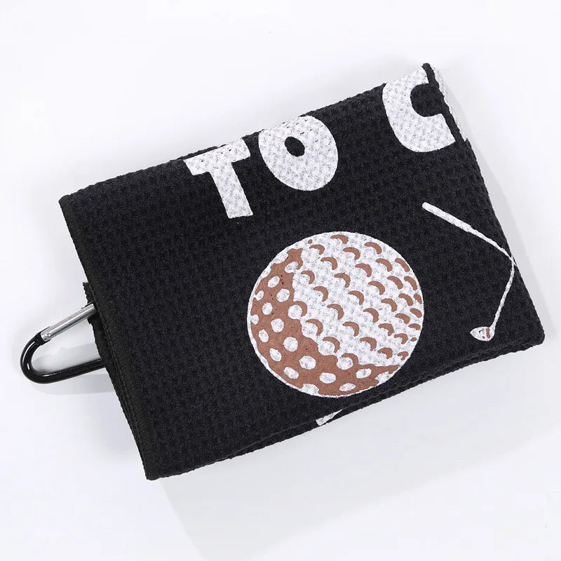 Funny Golf Towel - Microfiber, Super Absorbent, with Humorous Printed Logo