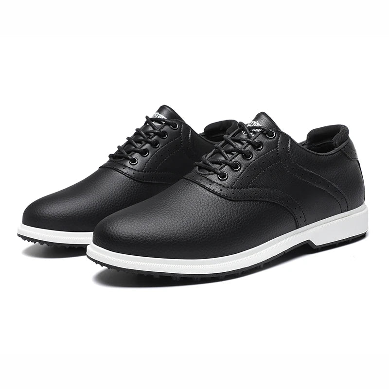 Classic Men’s Waterproof Golf Shoes – Breathable Leather Design