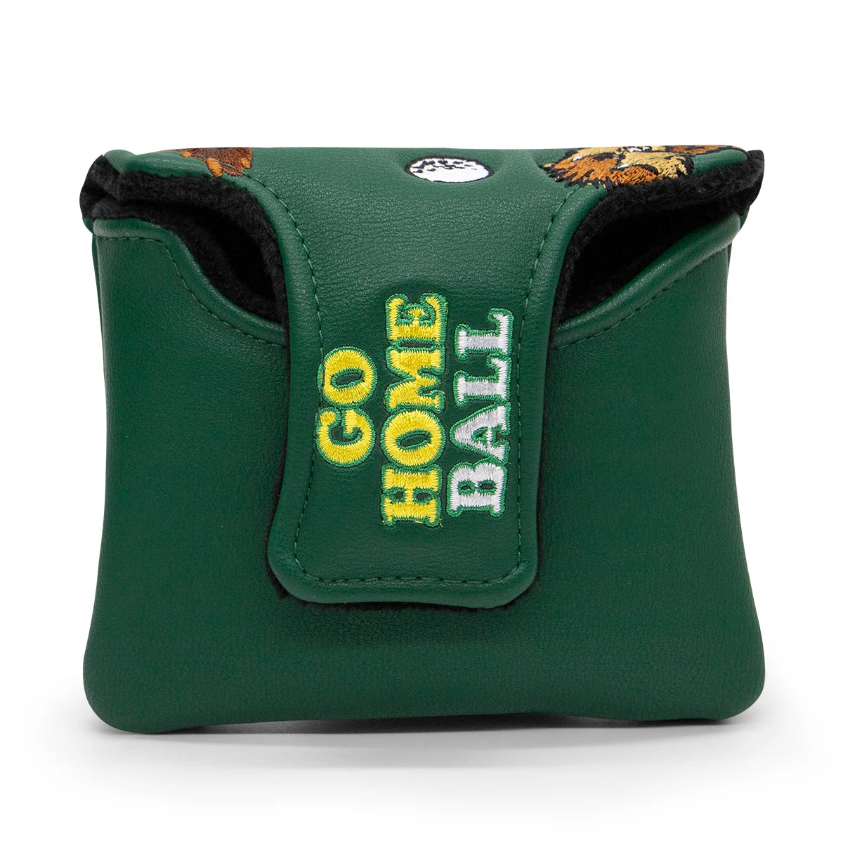 Green Groundhog Golf Headcover Set - Premium Leather Embroidered Covers for Driver, Fairway Wood &amp; Hybrid Clubs