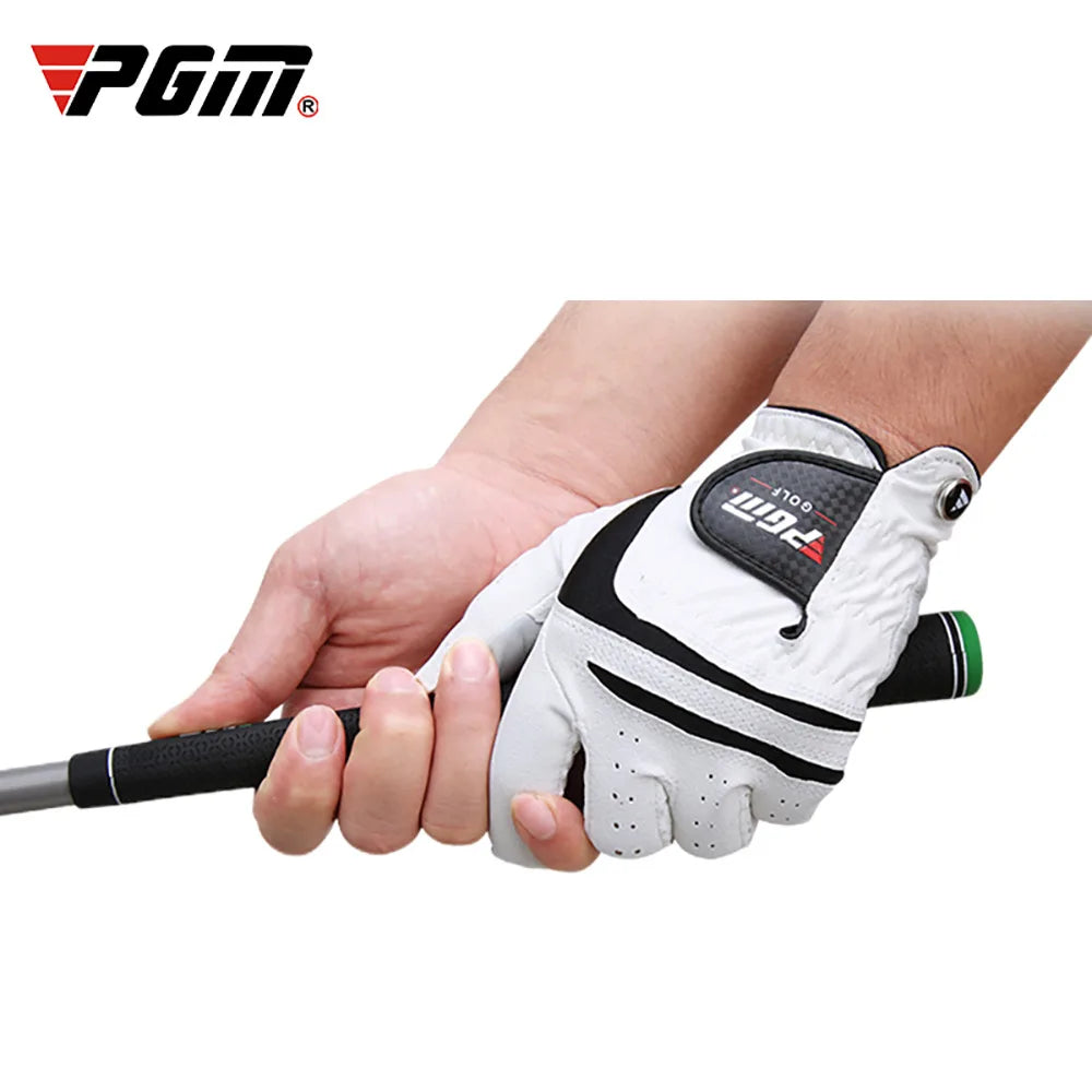 PGM Men's Golf Glove - Premium Lambskin Leather, Breathable &amp; Comfortable Fit