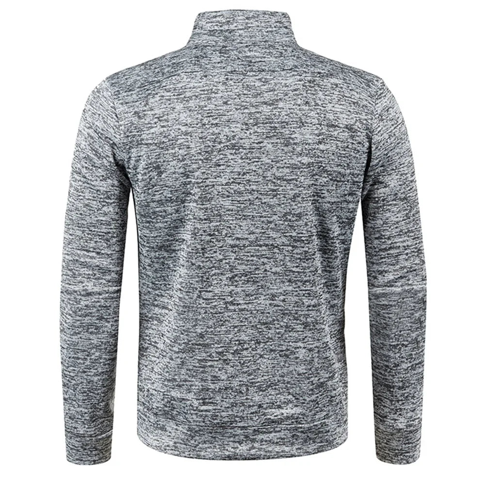 Men's Autumn Sweatshirts - Half Zipper Pullover