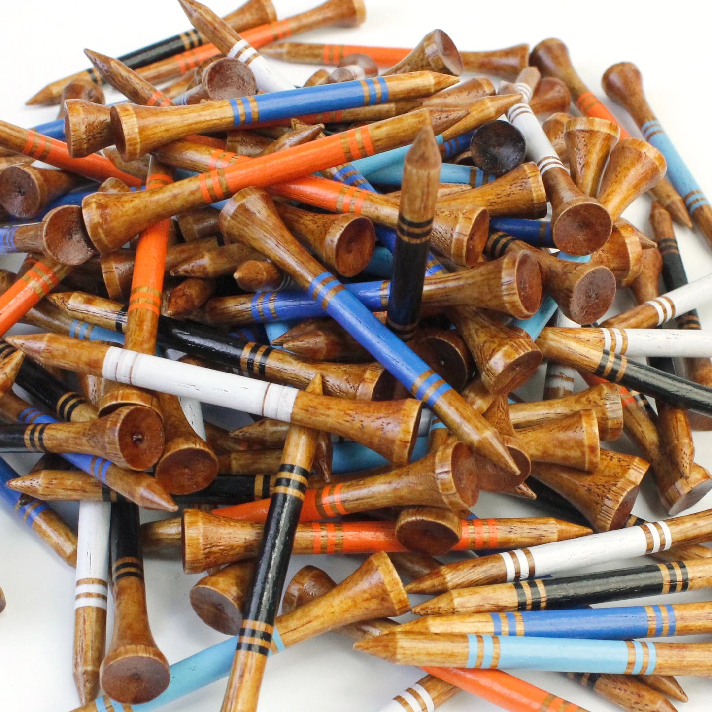 2-3/4 inch Wood Golf Tees Highly Bright Brown Colors Durable 70MM Long Golf Tees Supplies Accessories Pack of 100