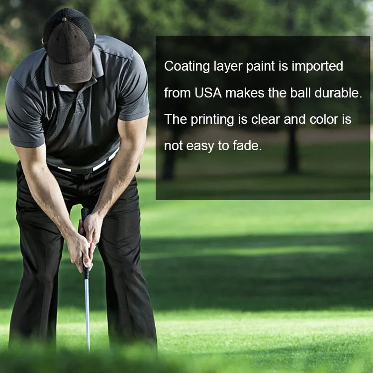 Golf Training Ball – 2-Layer Practice Ball with Alignment Aid