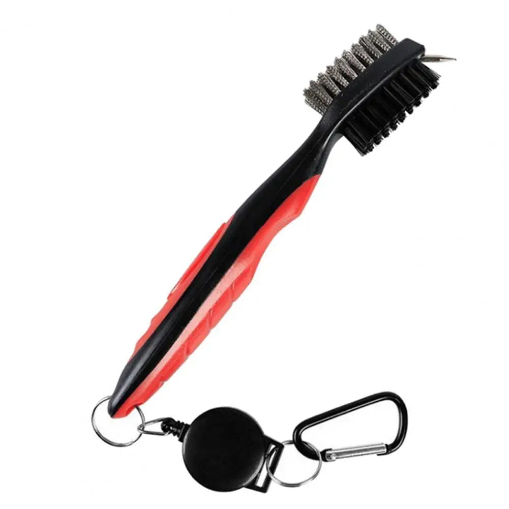 Golf Club Cleaning Brush – Dual-Sided Nylon & Wire Bristles with Groove Cleaner