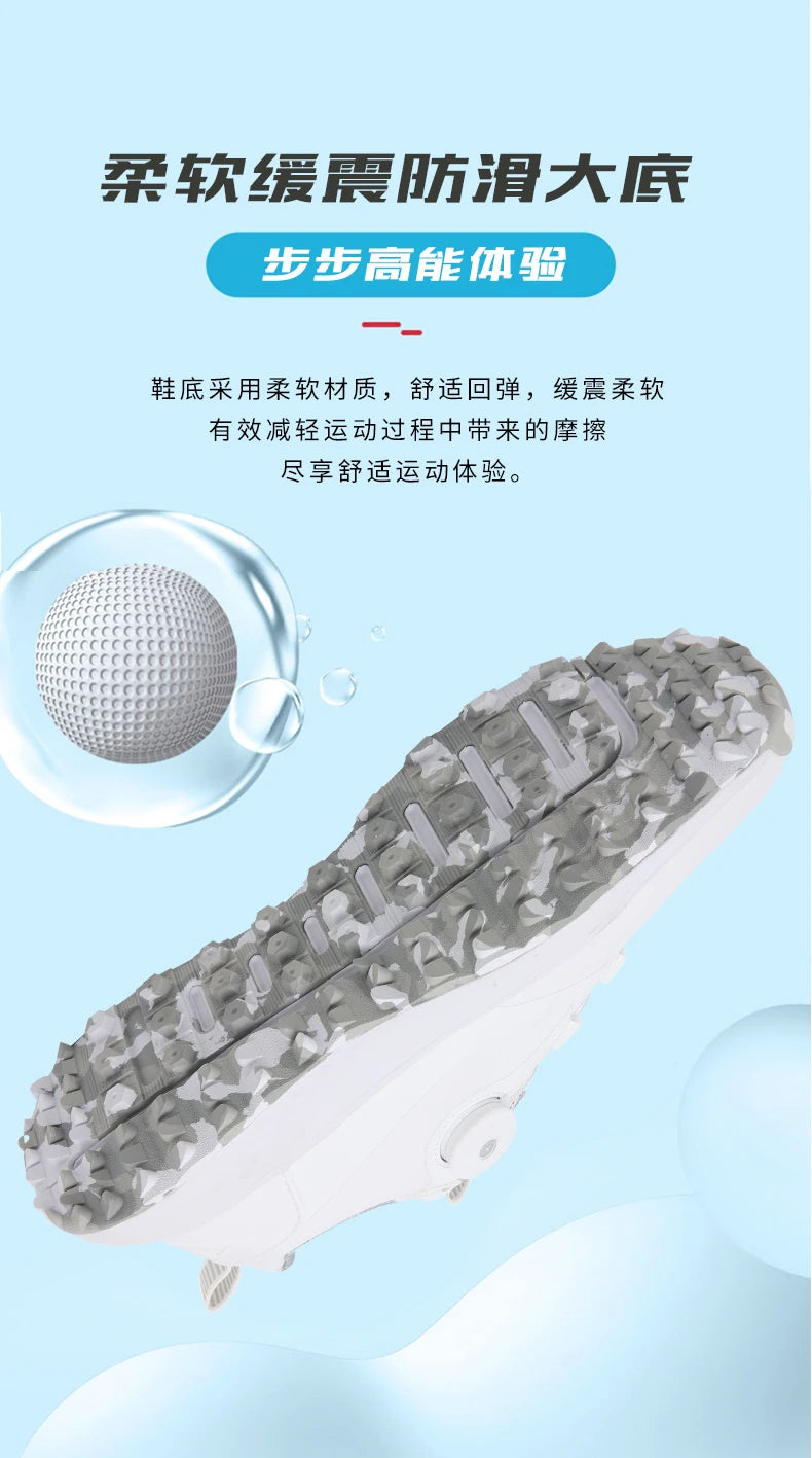 Unisex Golf Sneakers – Waterproof Spikeless BOA, Lightweight & Comfortable