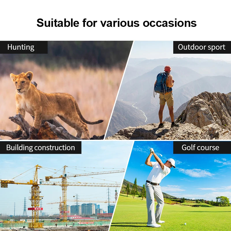 Nohawk Golf Laser Rangefinder 600M/1000Y – Rechargeable with Slope Compensation &amp; Hunting Mode