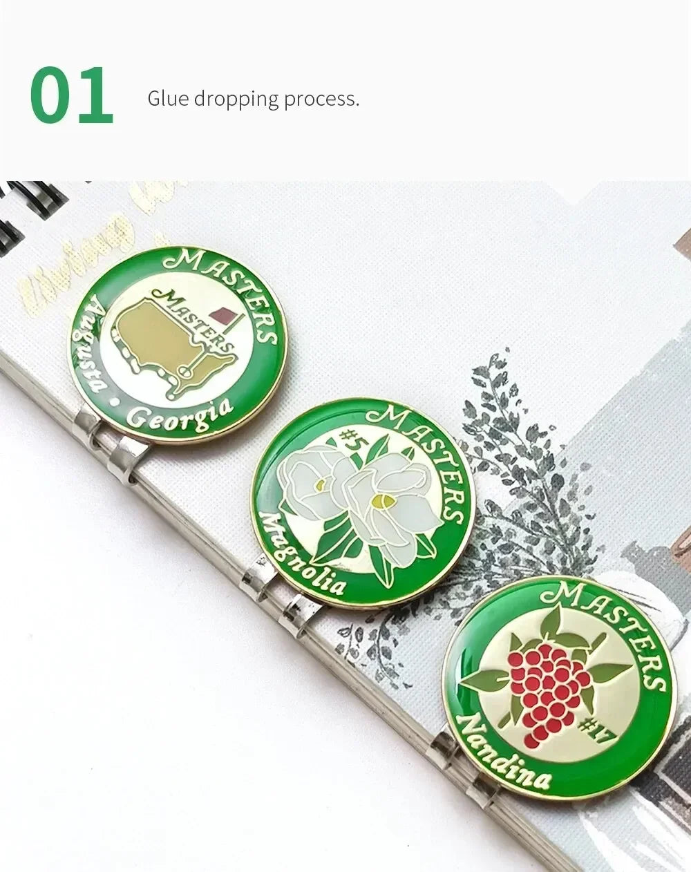 Masters Augusta Georgia Edition - Golf Ball Marker with Magnetic Hat Clip