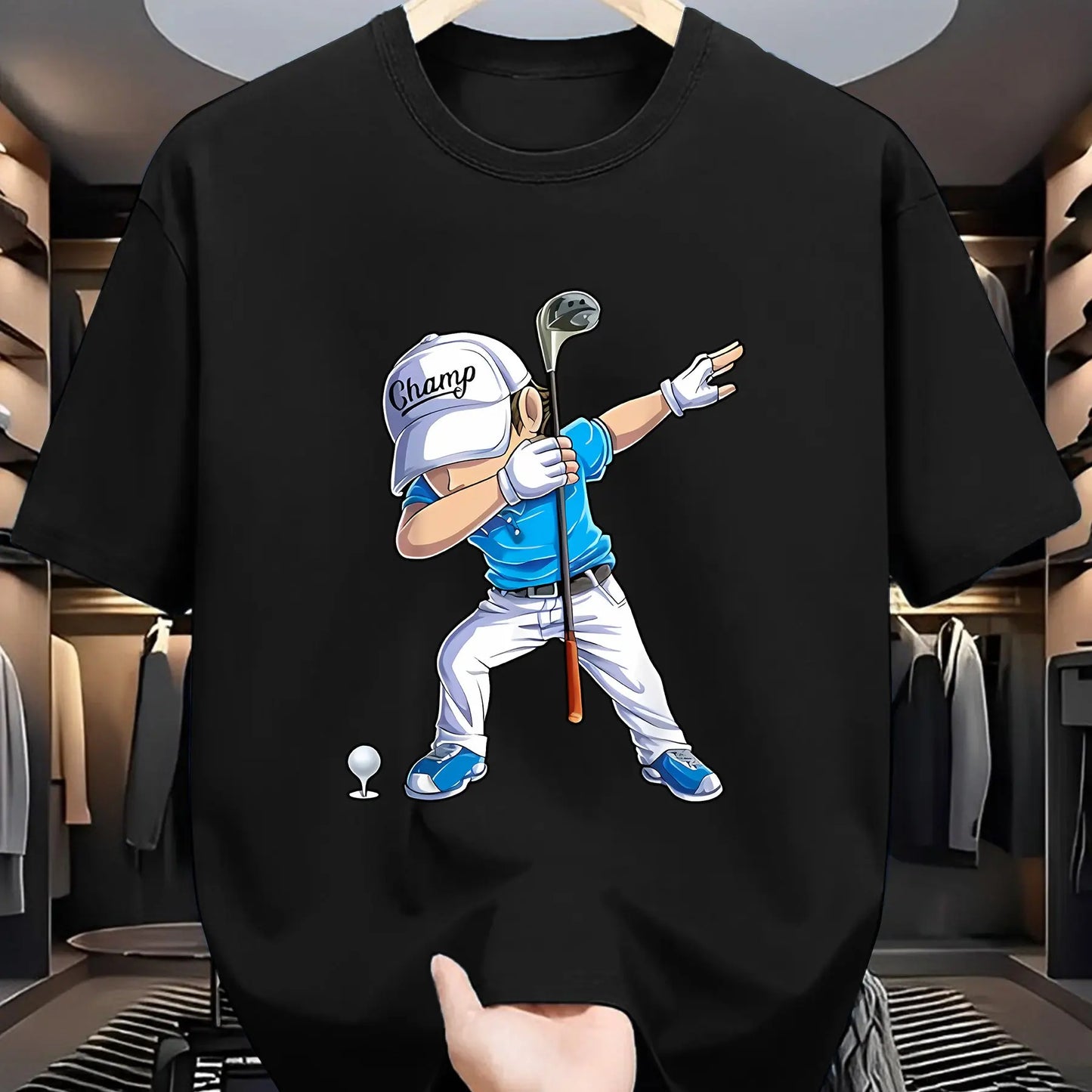 Men's Fashion T-shirt - Golf Player Pattern Printed