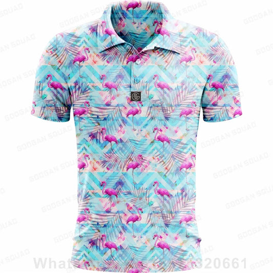 Men’s Golf Polo Shirt - Flamingo