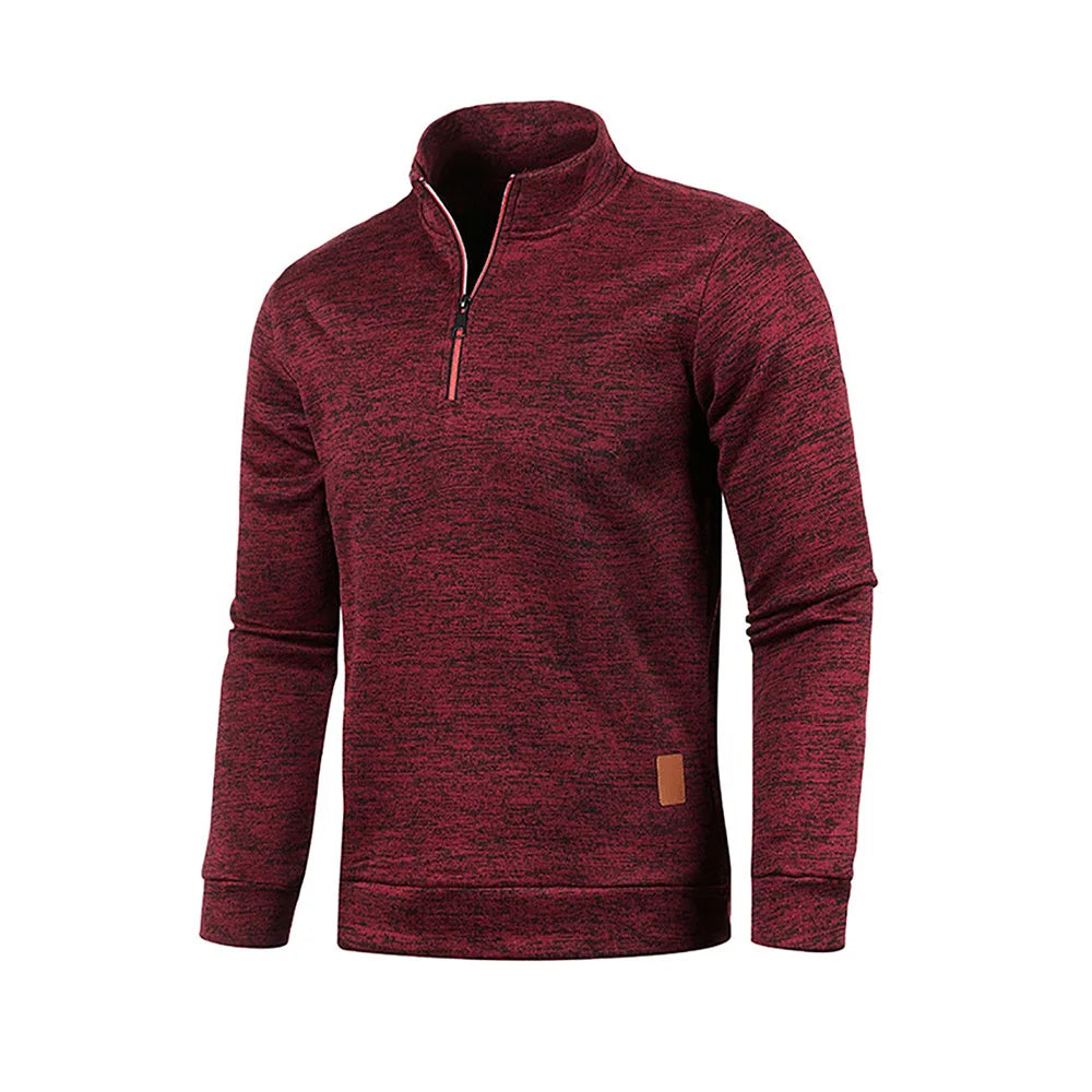 Men's Autumn Sweatshirts - Half Zipper Pullover