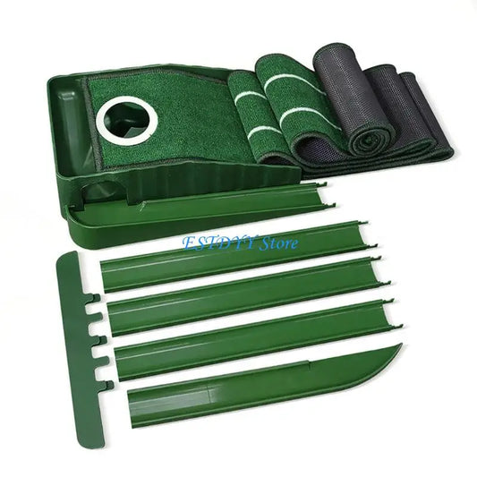 Golf Putting Mat with Hole Covers – Indoor & Outdoor Practice Set
