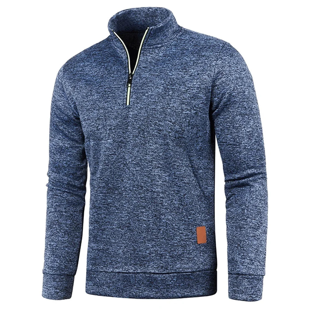 Men's Autumn Sweatshirts - Half Zipper Pullover