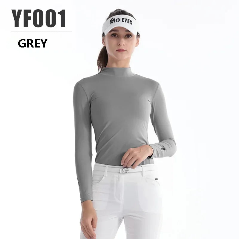 PGM Ladies Long Sleeve Golf Shirt – Ice Silk, Sun Protection, Quick-Dry & Breathable Sports Top