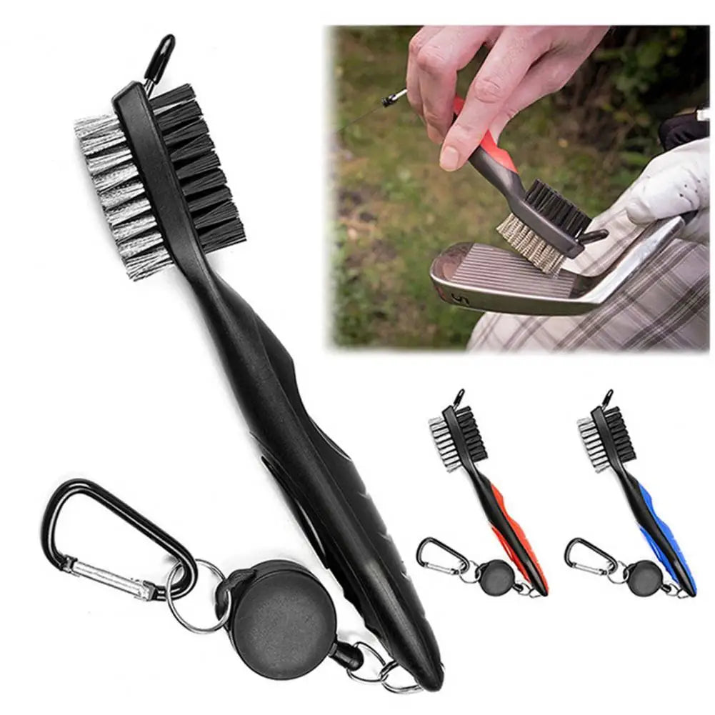Golf Club Cleaning Brush – Dual-Sided Nylon & Wire Bristles with Groove Cleaner