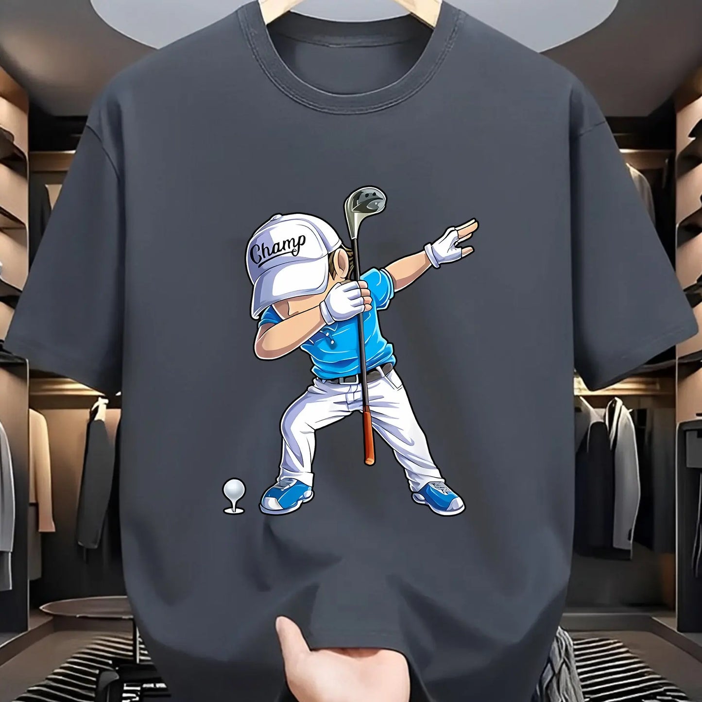 Men's Fashion T-shirt - Golf Player Pattern Printed