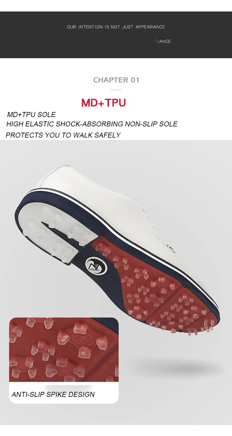Men's Spikeless Golf Shoes - Waterproof, Breathable