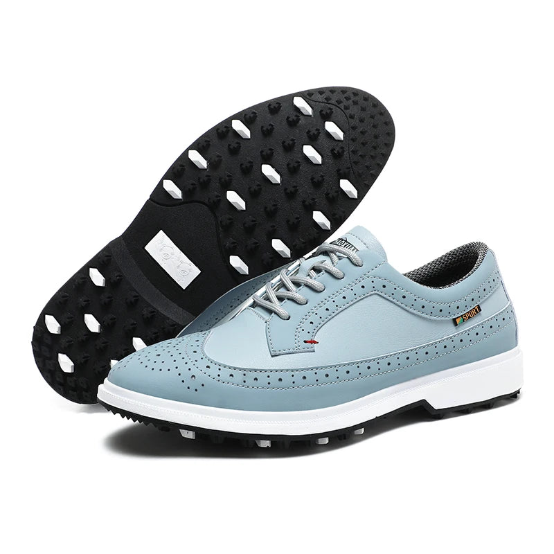 Classic Men’s Waterproof Golf Shoes – Breathable Leather Design