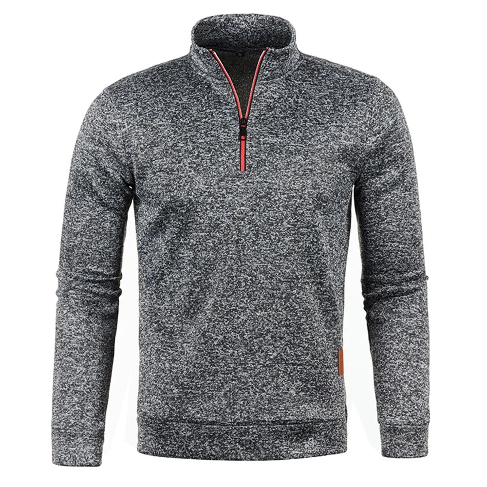 Men's Autumn Sweatshirts - Half Zipper Pullover