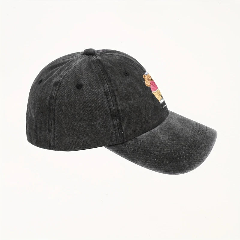 Unisex Golf Bear Embroidered Cap