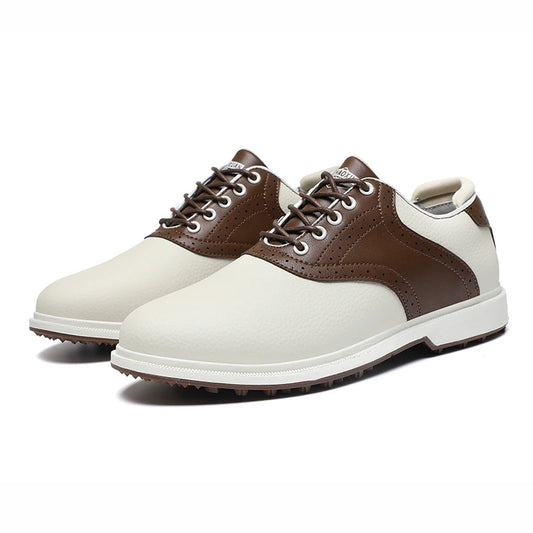 Classic Men’s Waterproof Golf Shoes – Breathable Leather Design