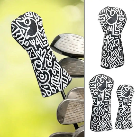 Golf Club Headcovers – PU Leather with Flannel Lining, Durable Protection for Driver, Fairway & Putter Clubs