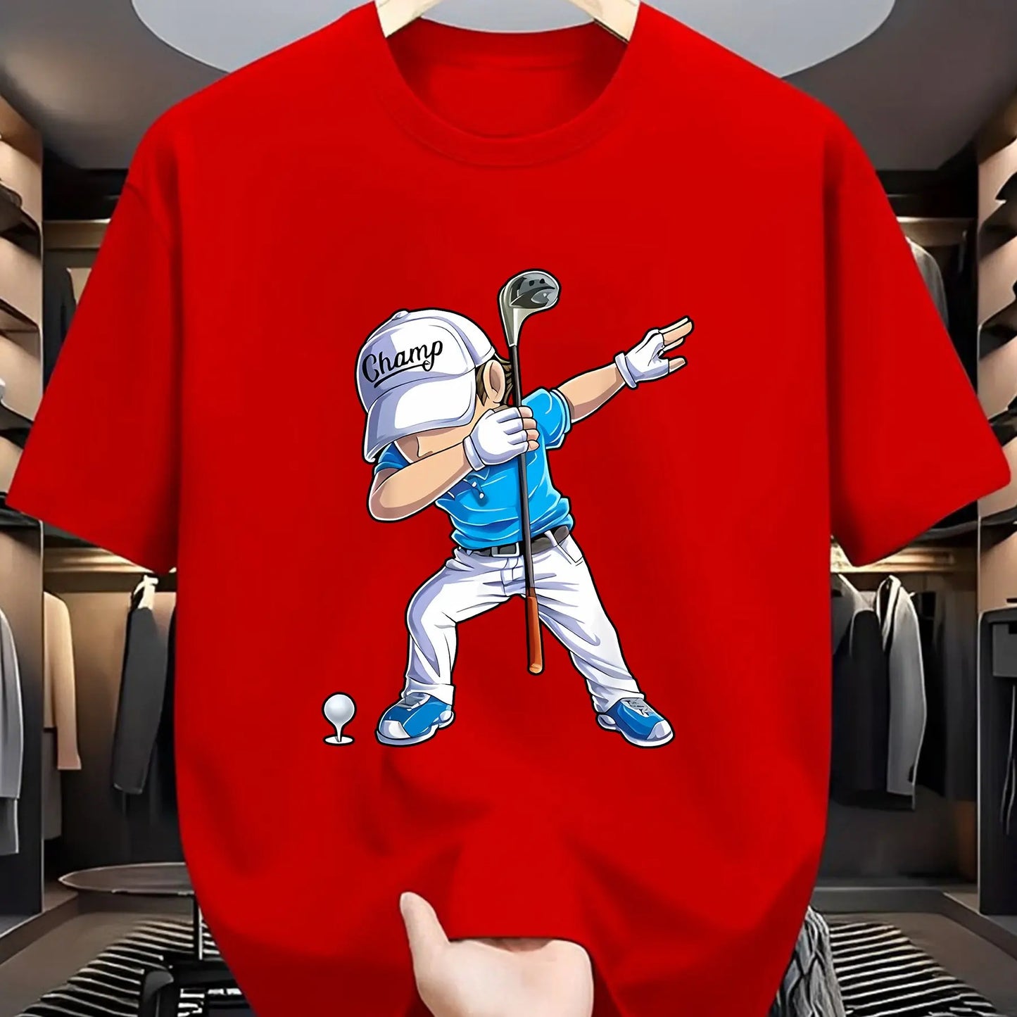 Men's Fashion T-shirt - Golf Player Pattern Printed