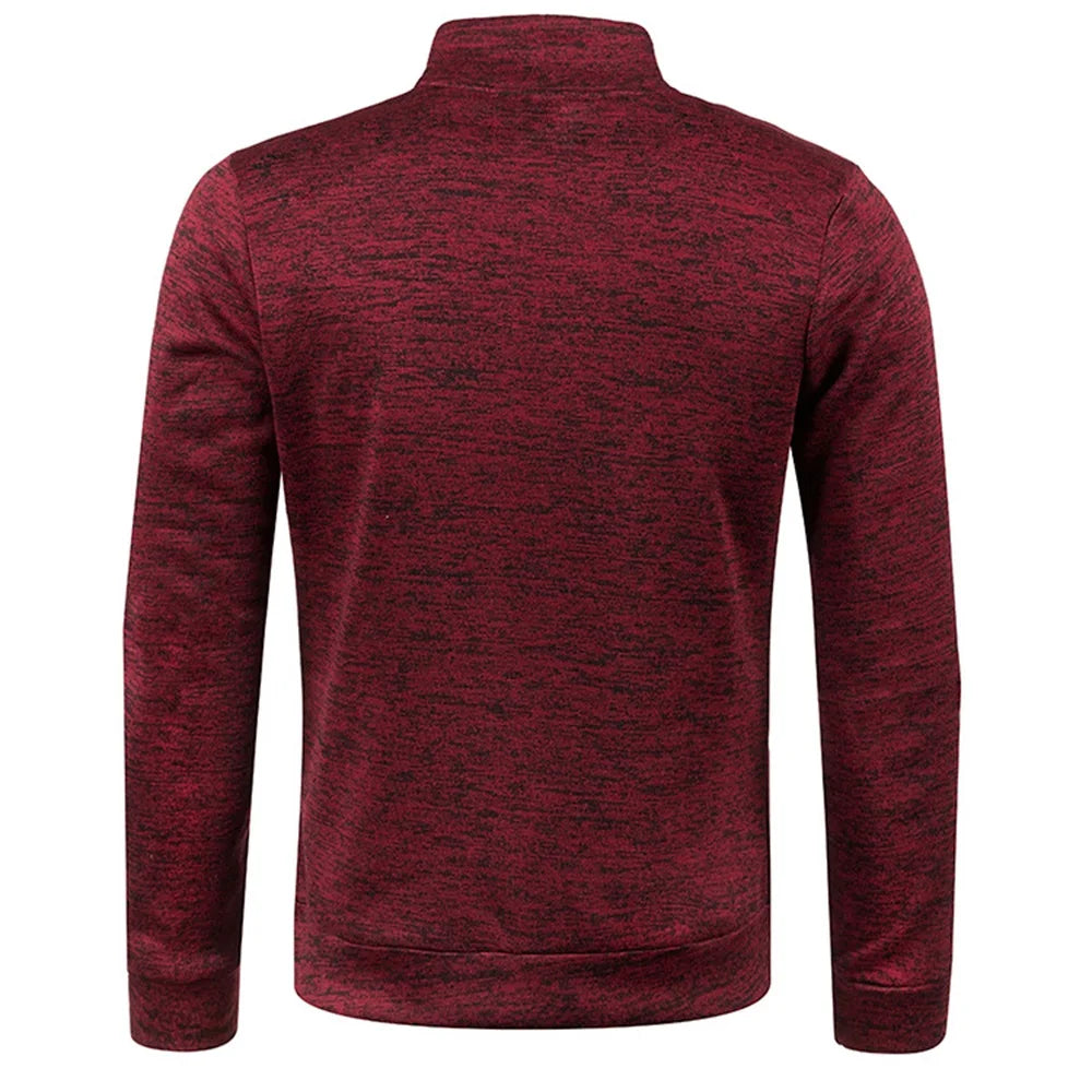 Men's Autumn Sweatshirts - Half Zipper Pullover