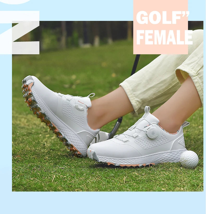 Unisex Golf Sneakers – Waterproof Spikeless BOA, Lightweight & Comfortable