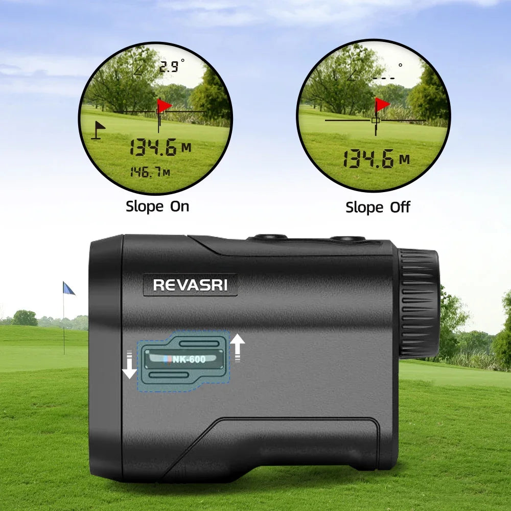 REVASRI Golf Rangefinder 600Y – Slope Compensation, Flagpole Lock &amp; Vibration