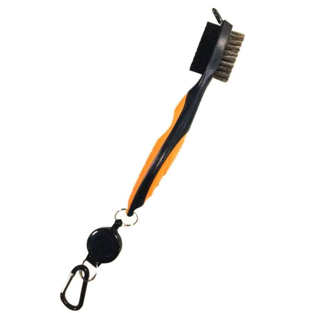 Golf Club Cleaning Brush – Dual-Sided Nylon & Wire Bristles with Groove Cleaner