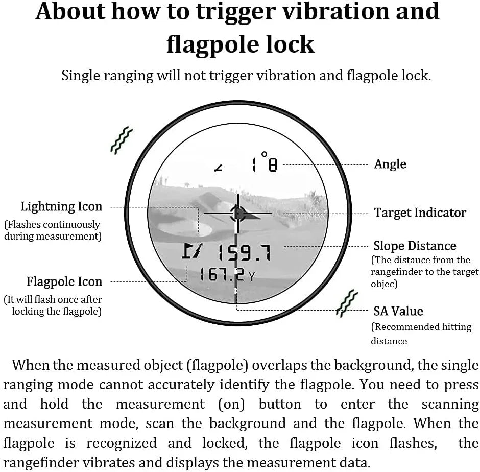 REVASRI Golf Rangefinder 600Y – Slope Compensation, Flagpole Lock &amp; Vibration