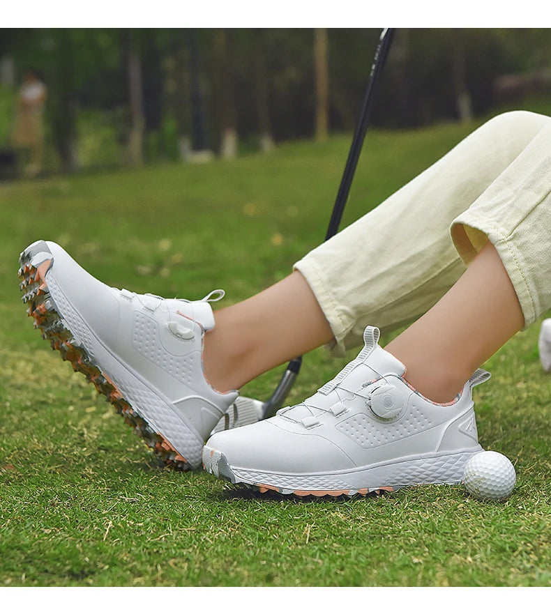 Unisex Golf Sneakers – Waterproof Spikeless BOA, Lightweight & Comfortable