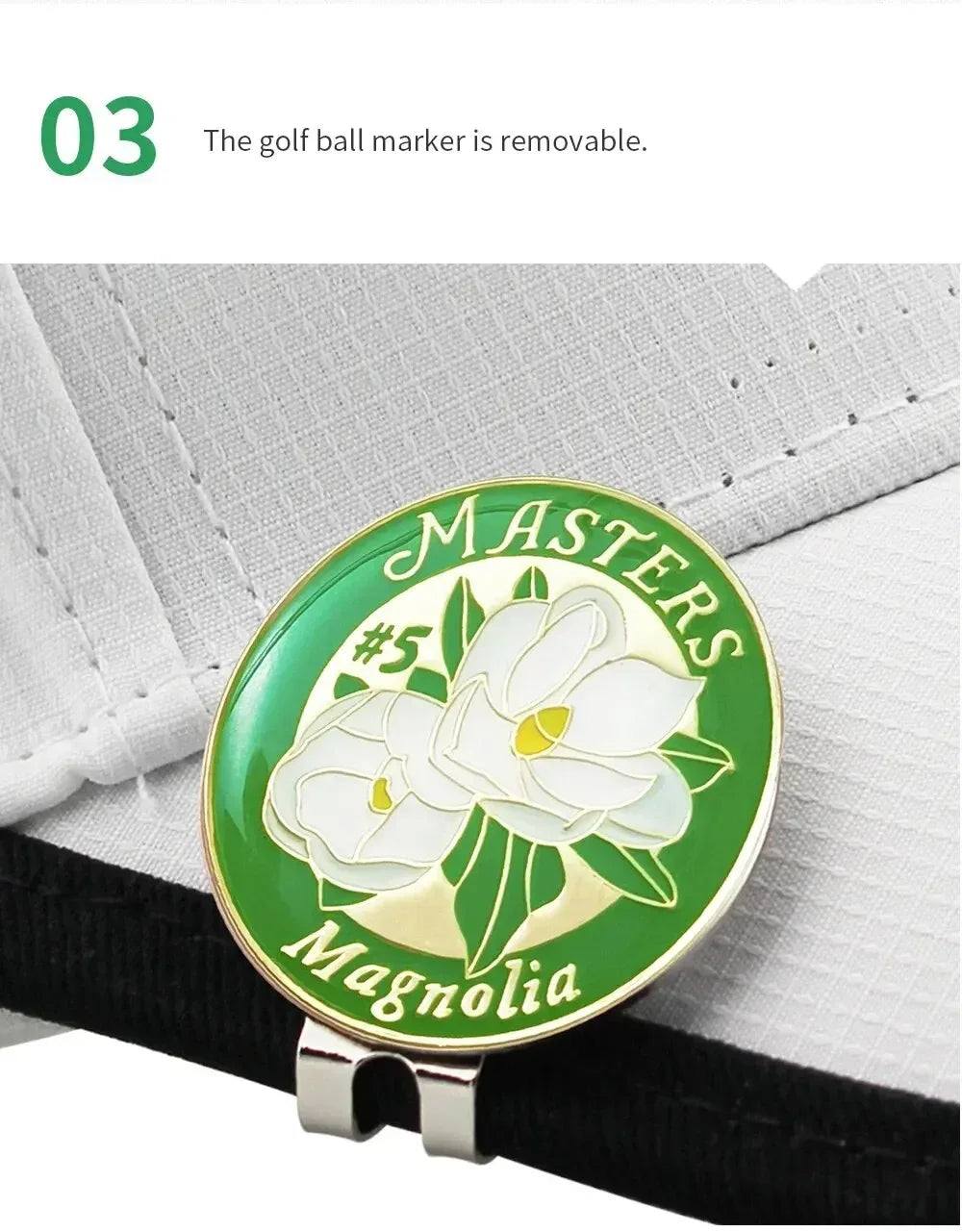 Masters Augusta Georgia Edition - Golf Ball Marker with Magnetic Hat Clip