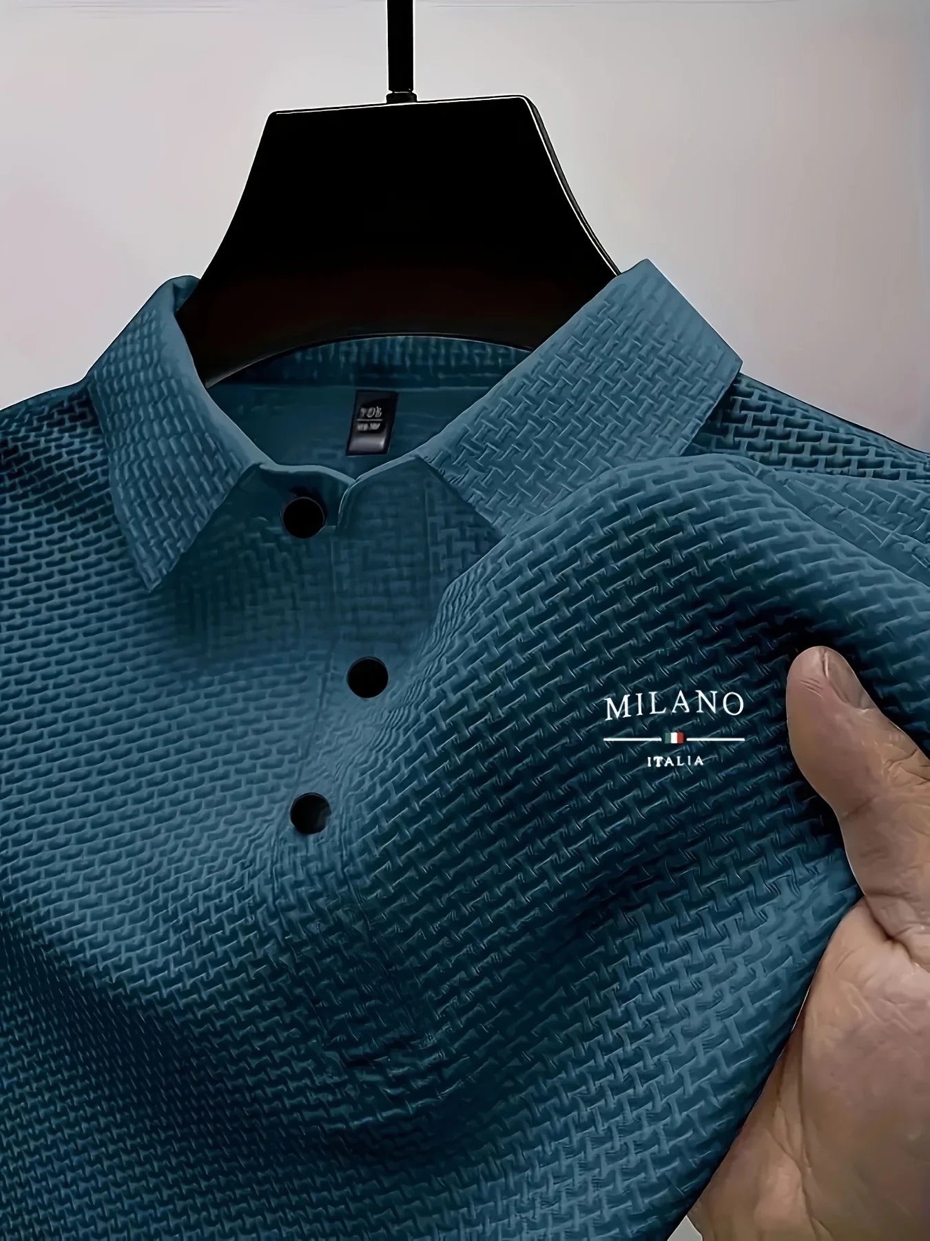 Men's Breathable Golf Polo Shirt – Summer Casual Comfort with Lapel & Button Closure