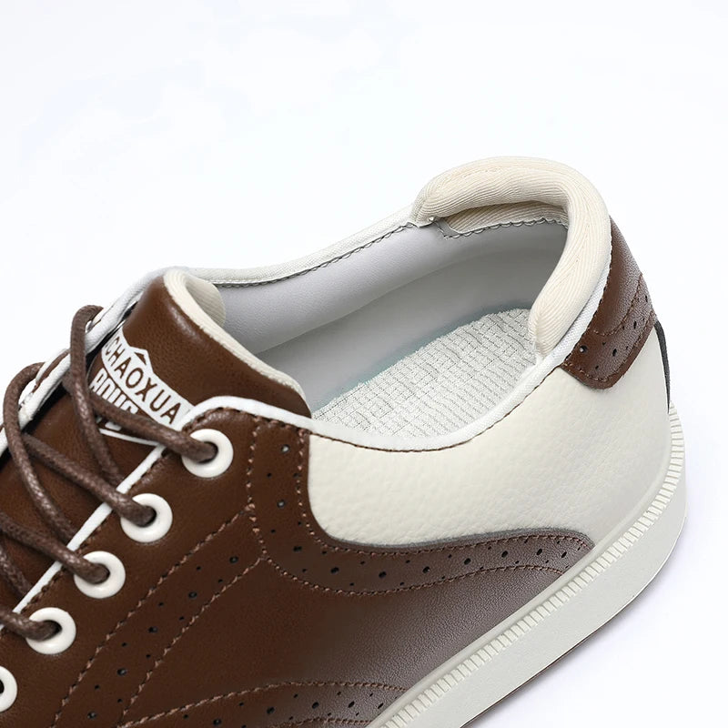 Classic Men’s Waterproof Golf Shoes – Breathable Leather Design