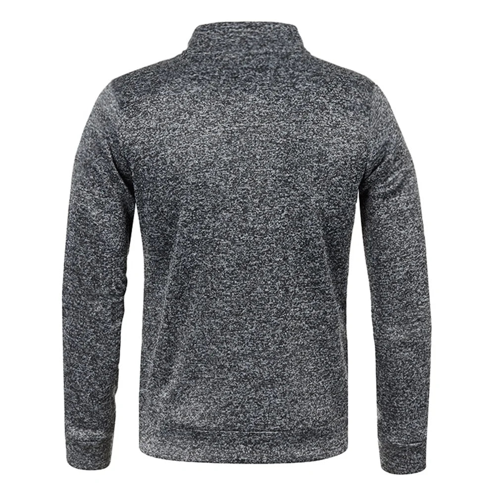 Men's Autumn Sweatshirts - Half Zipper Pullover