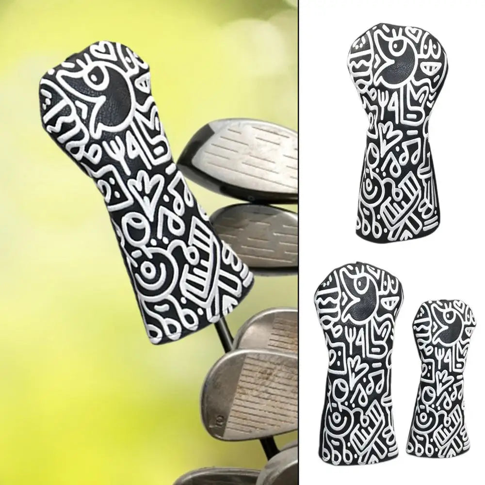 Golf Club Headcovers – PU Leather with Flannel Lining, Durable Protection for Driver, Fairway & Putter Clubs