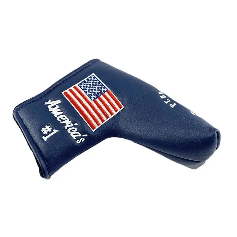 PU Leather Golf Putter Head Cover - Durable Protector for Blade &amp; Mallet Putters, Easy Slip-On Design, Black/White/Red/Blue Options