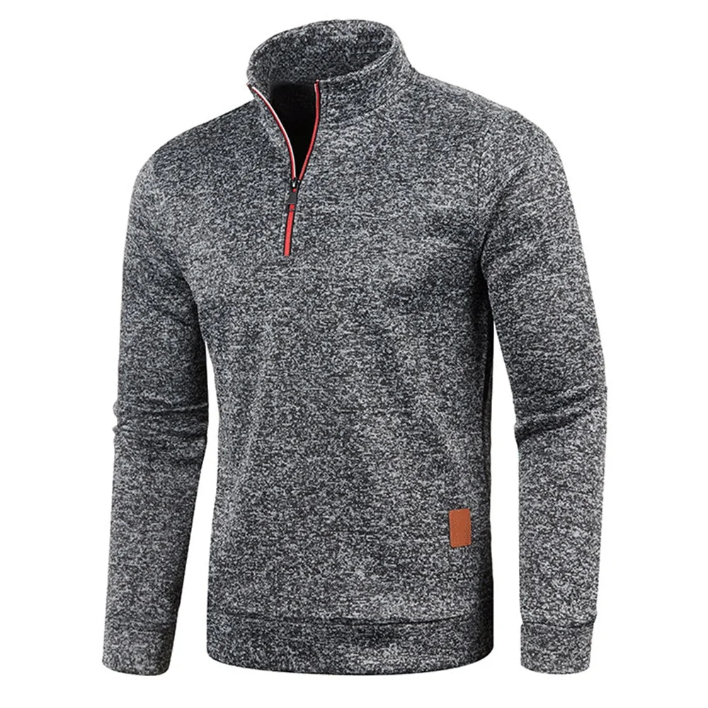 Men's Autumn Sweatshirts - Half Zipper Pullover