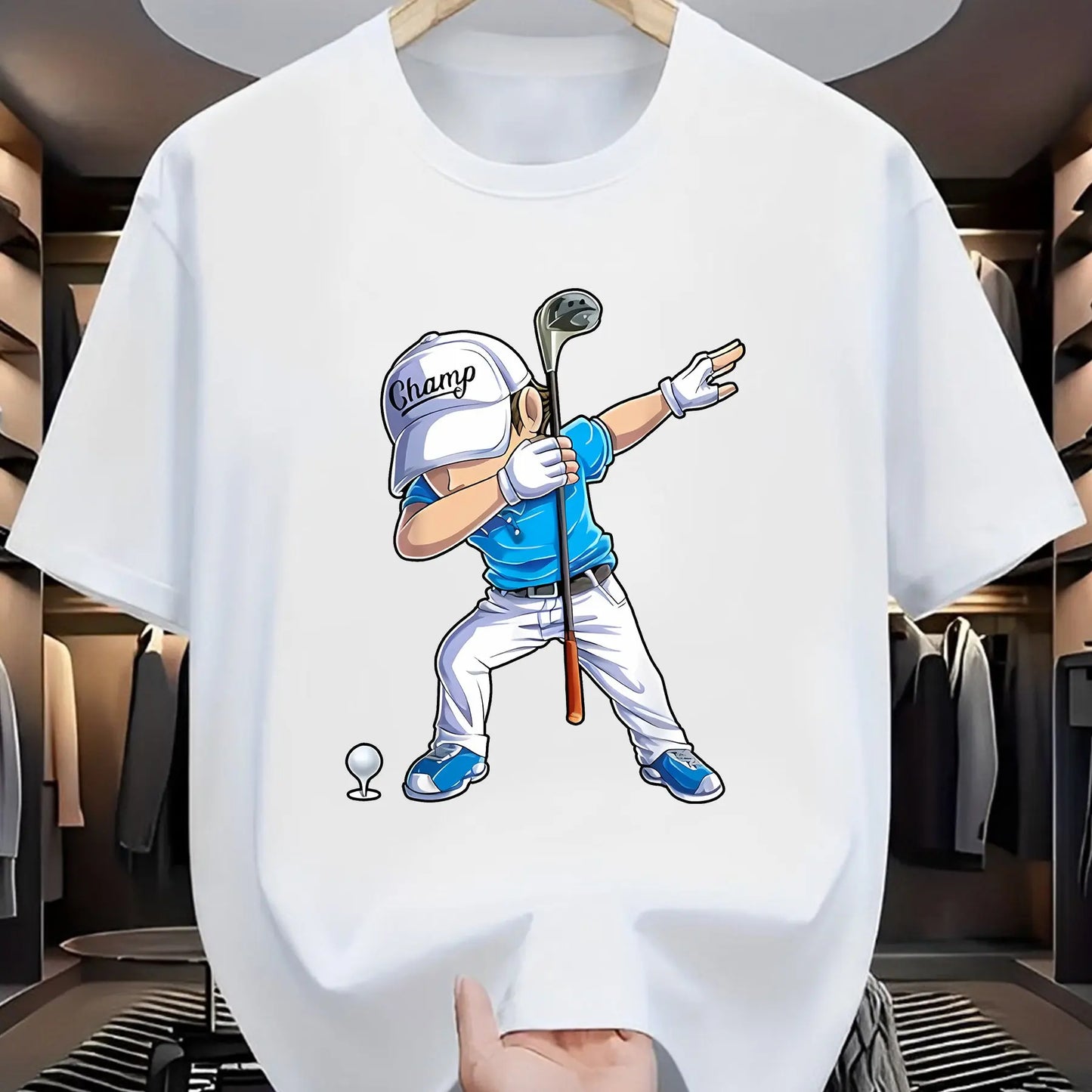 Men's Fashion T-shirt - Golf Player Pattern Printed