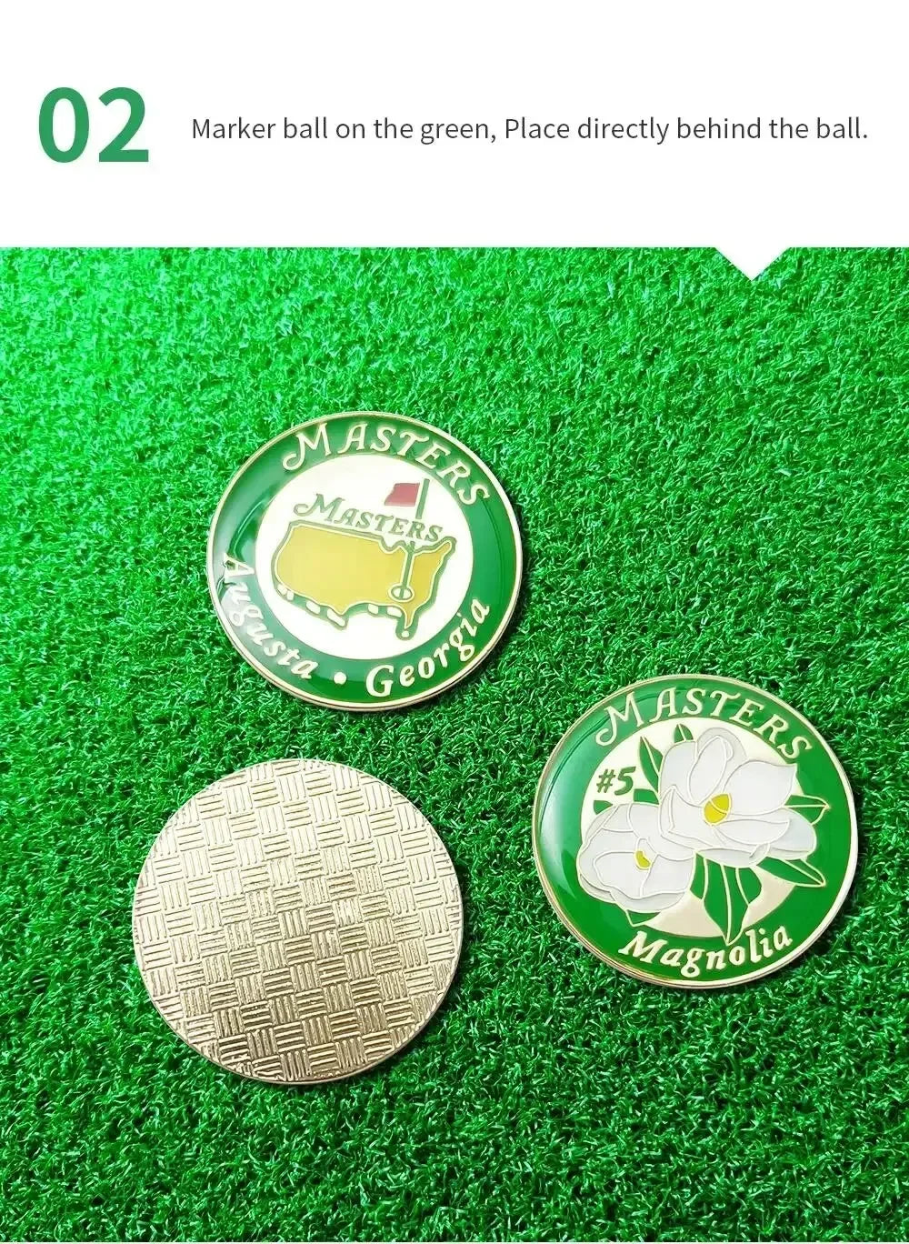 Masters Augusta Georgia Edition - Golf Ball Marker with Magnetic Hat Clip