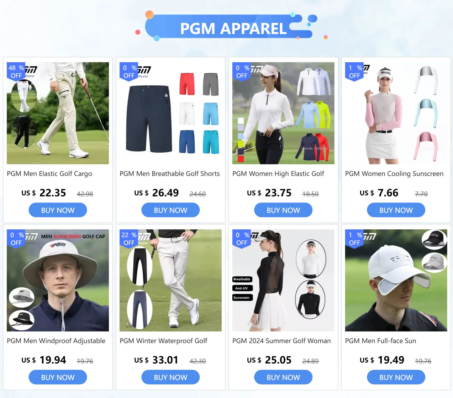 PGM Ladies Long Sleeve Golf Shirt – Ice Silk, Sun Protection, Quick-Dry & Breathable Sports Top