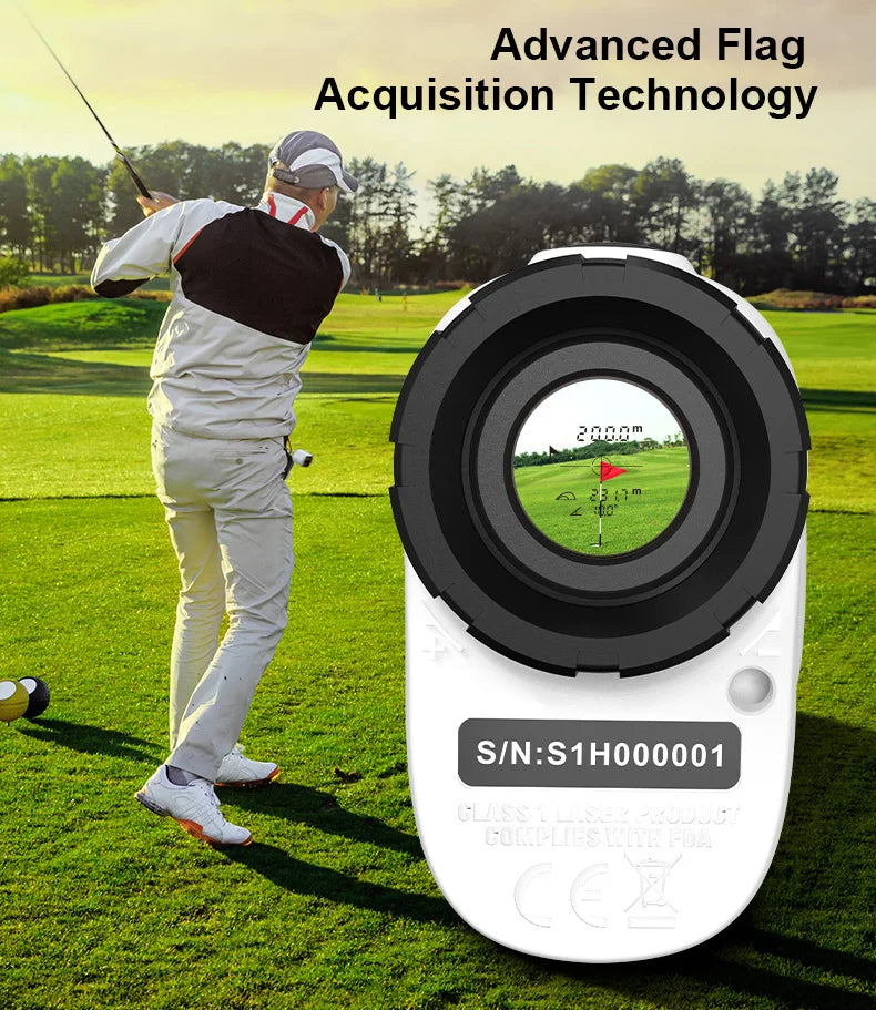 Mileseey PF2E Golf Laser Rangefinder – 400m/600m, 6x Zoom, Slope Adjustment