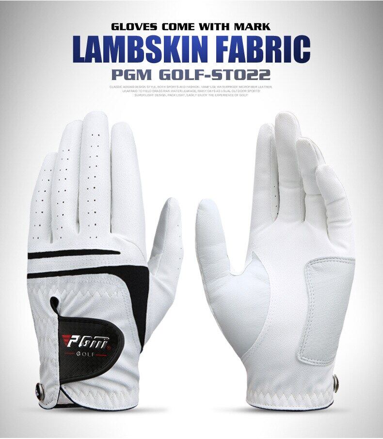 PGM Men's Golf Glove - Premium Lambskin Leather, Breathable &amp; Comfortable Fit